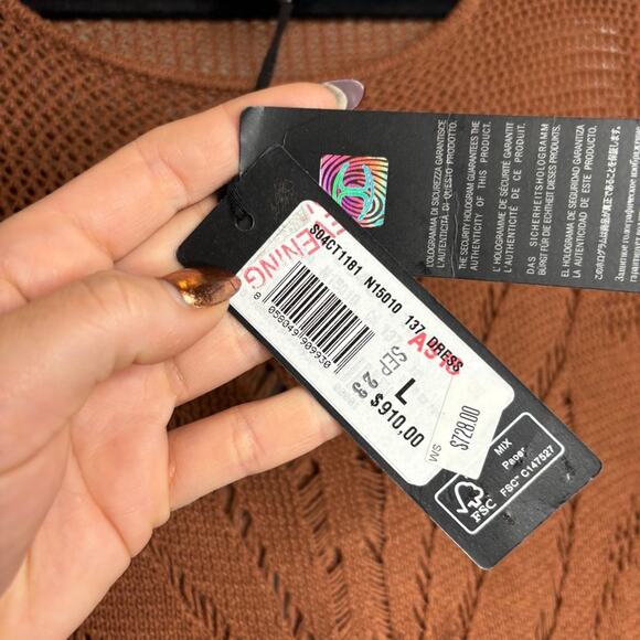 NWT Roberto Cavalli Knit Cutout Crochet Mini Dress - Picture 5 of 9